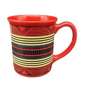 Pendleton Woolen Mills Red Striped Native American Designs Southwest Mug 18oz